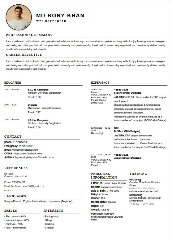 CV Preview